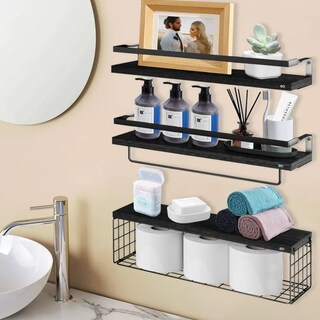 Foto 3 | Estante De 3 Pisos De Madera Baño Eo Safe Imports Esi-18873 Negro