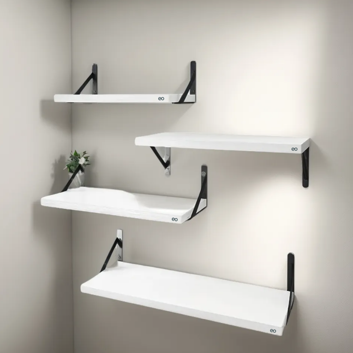 Foto 1 | Juego 4 Repisas Flotante Minimalista Eo Safe Imports Esi-18874 Blanco