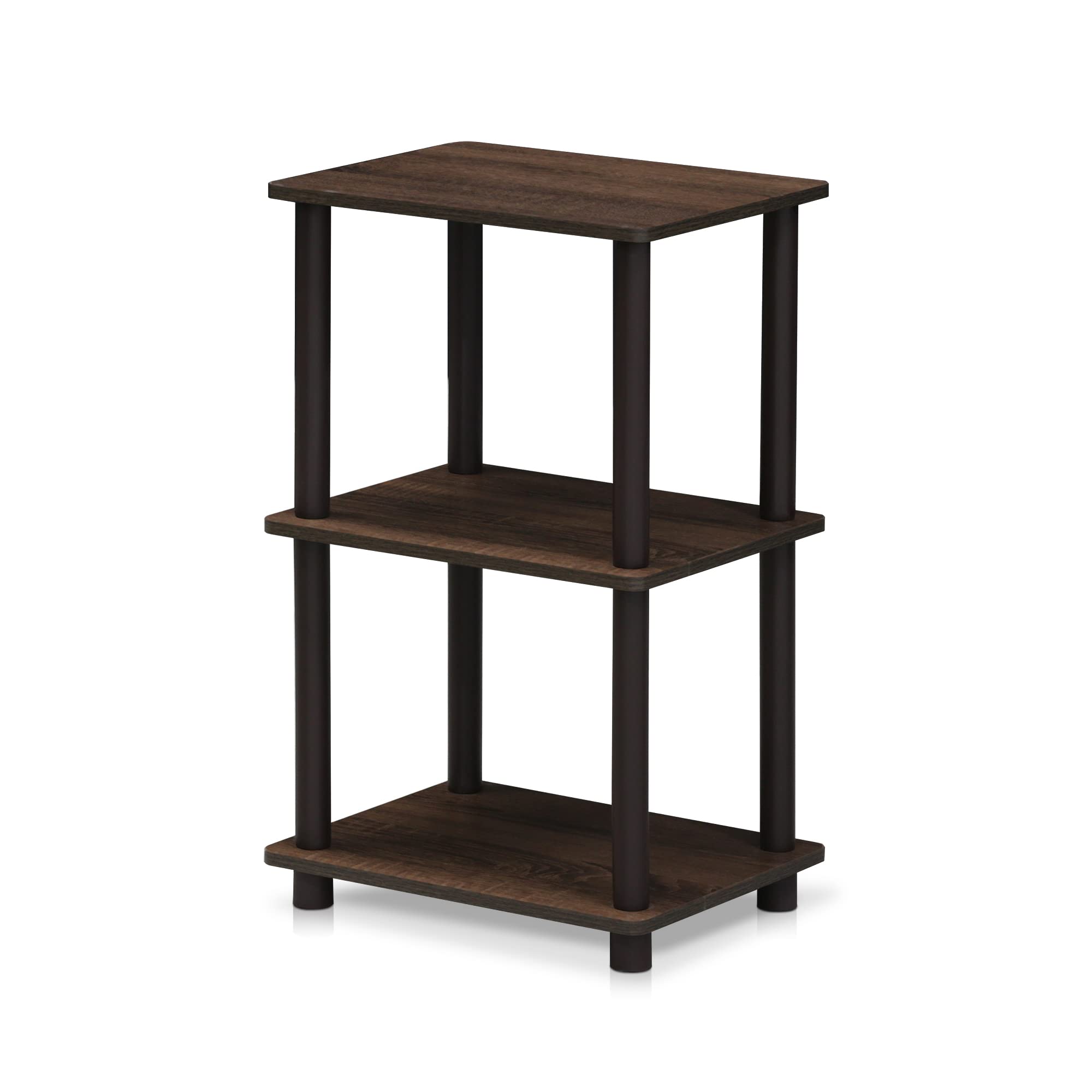 Estante Furinno Turn-tube De Madera Compuesta De Nogal Y Marrón Con 2 Espacios - Venta Internacional.