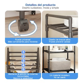 Foto 2 | Organizador Metálico 6 Niveles Eo Safe Imports Esi-20295 Negro