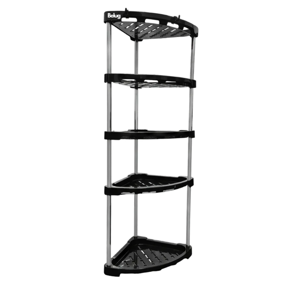 Foto 1 | Estante Organizador Esquinero De Cocina Baño 5 Niveles Belug  Negro