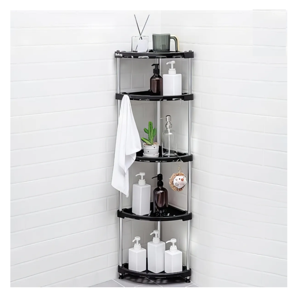 Foto 6 pulgar | Estante Organizador Esquinero De Cocina Baño 5 Niveles Belug  Negro