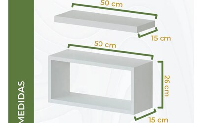 Foto 4 | Kit De 3 Repisas Flotantes Cubo Minimalista Color Blanco