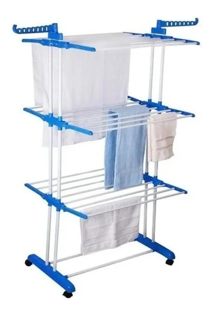 Foto 2 | Tendedero Plegable de Ropa Portátil Retráctil Rack color Blanco