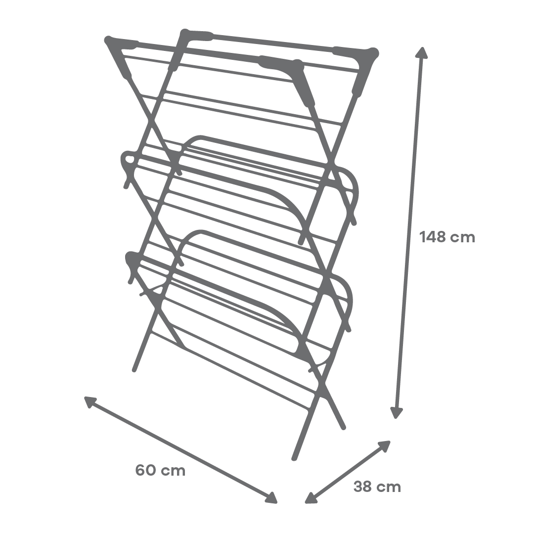 Foto 3 pulgar | Rack De Secado Para Ropa 3 Niveles