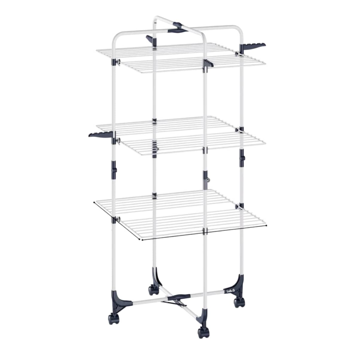 Tendedero Plegable Ropa 3 Niveles Portátil Metal Con Ruedas Blanco $1,583