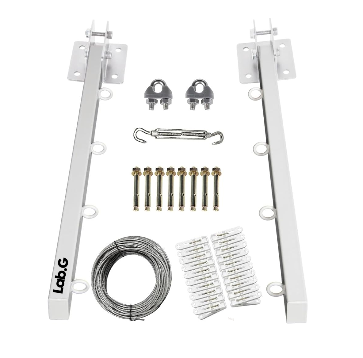 Tendederos Plegables Retráctil Lab.G Reforzado Metal Blanco