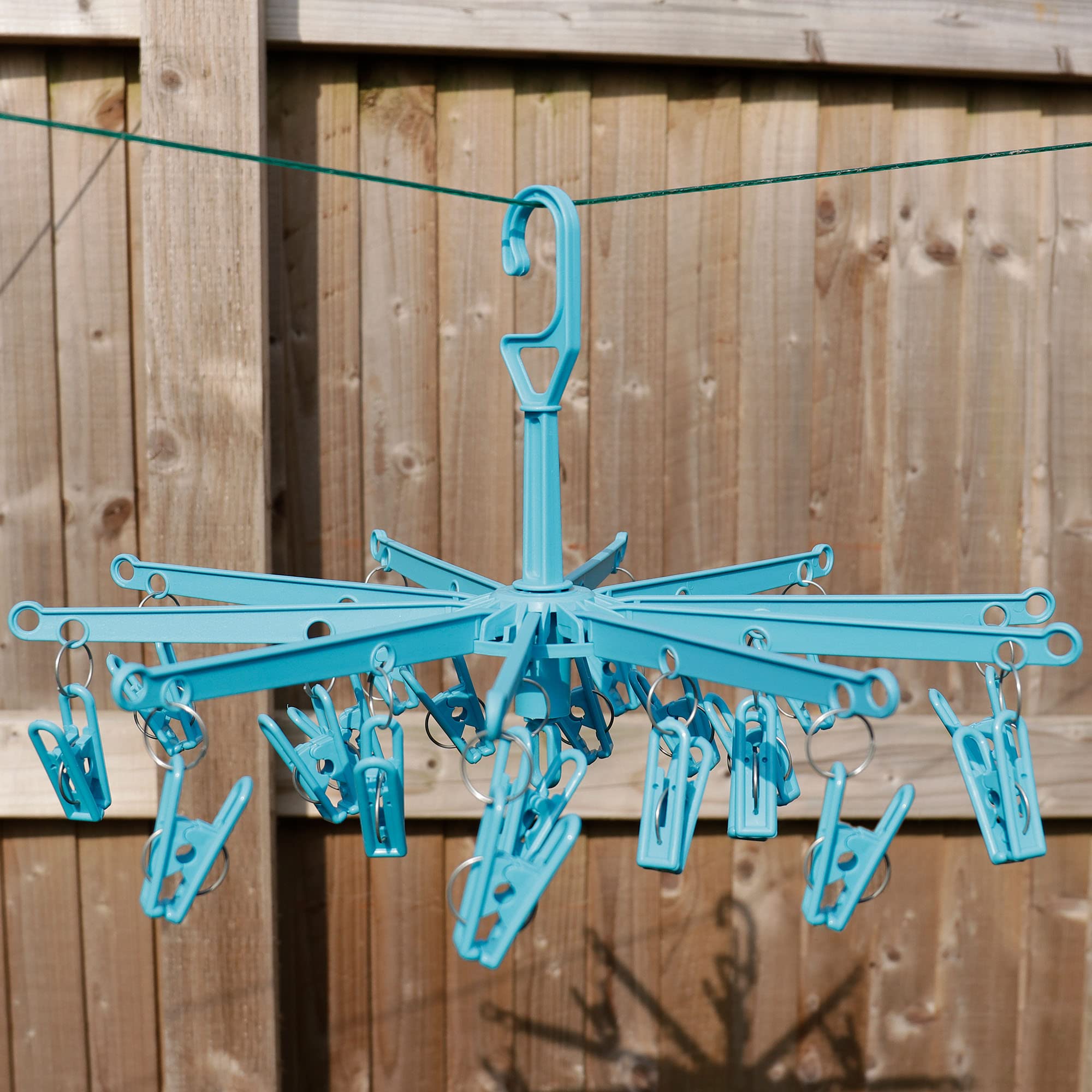 Foto 3 | Tendedero De Ropa Hangerworld Con 20 Clips Para Calcetines Y Ropa Interior - Venta Internacional.