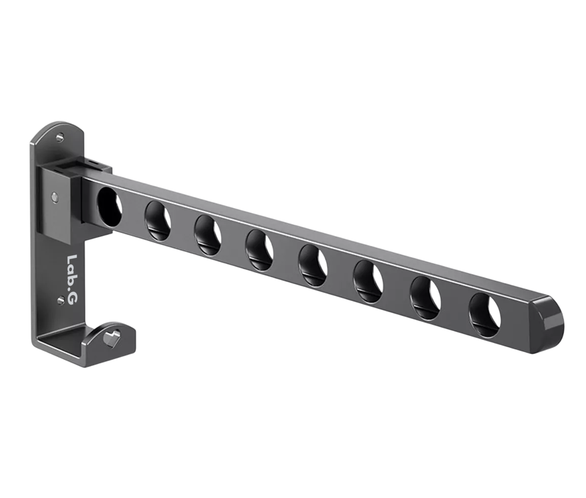 Tendedero Plegable Para Colgar Ropa 2 Perchas Y Ganchos Negro
