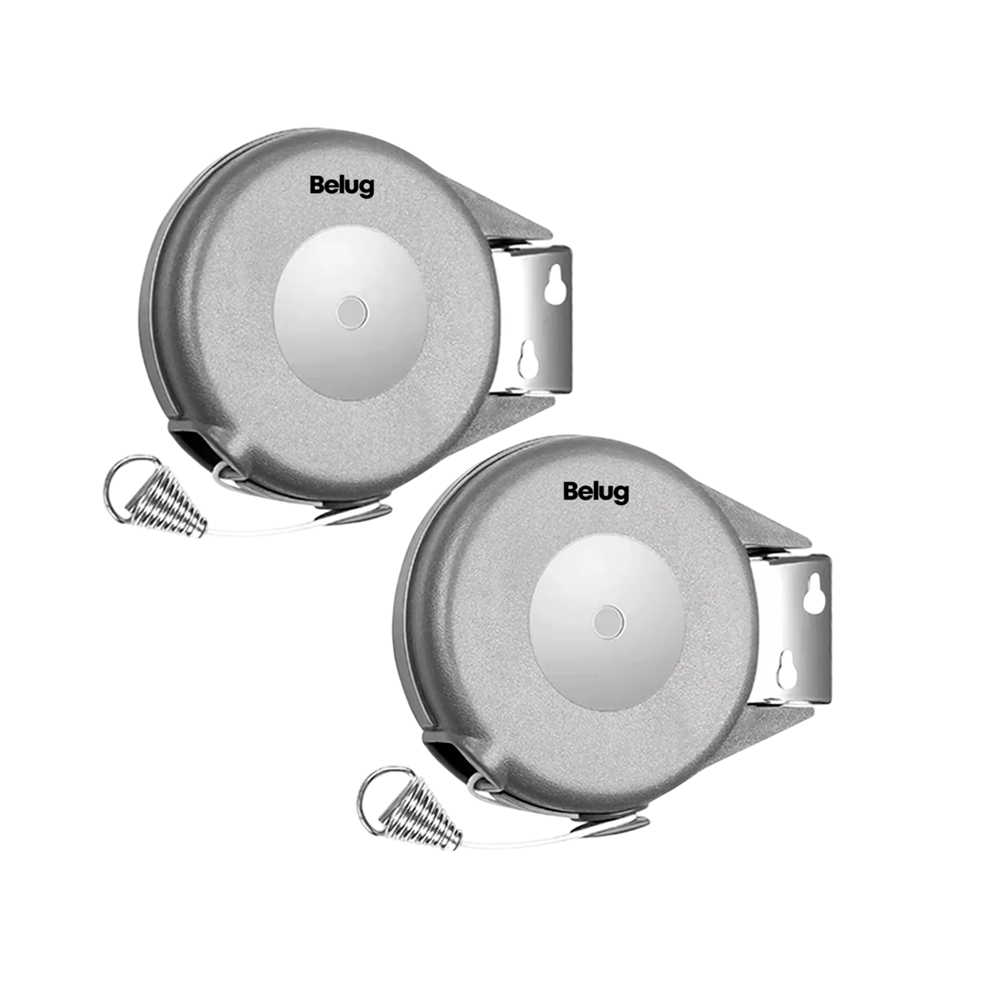Foto 1 | 2 Tendederos Retráctil Plegable Para Interior Y Exterior Belug 30m Gris
