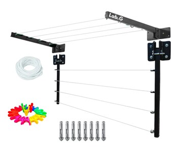Foto 1 | Tendederos Plegables Retractil Lab.g Ropa Plegable Reforzado Metal Negro