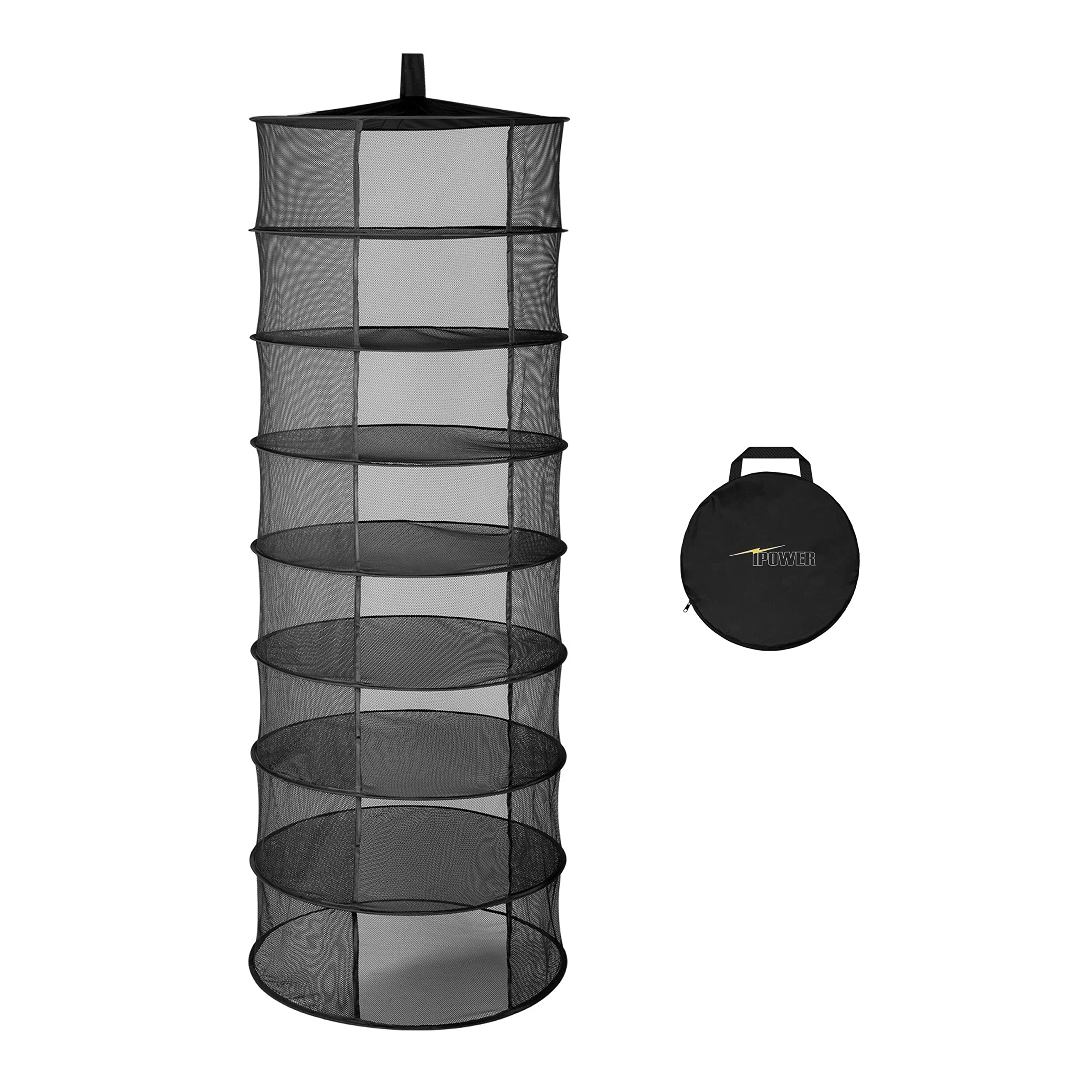 Foto 2 pulgar | Rejilla Para Secar Hierbas Ipower, 8 Capas, 62,4 Cm, Malla Negra, Para Colgar - Venta Internacional.