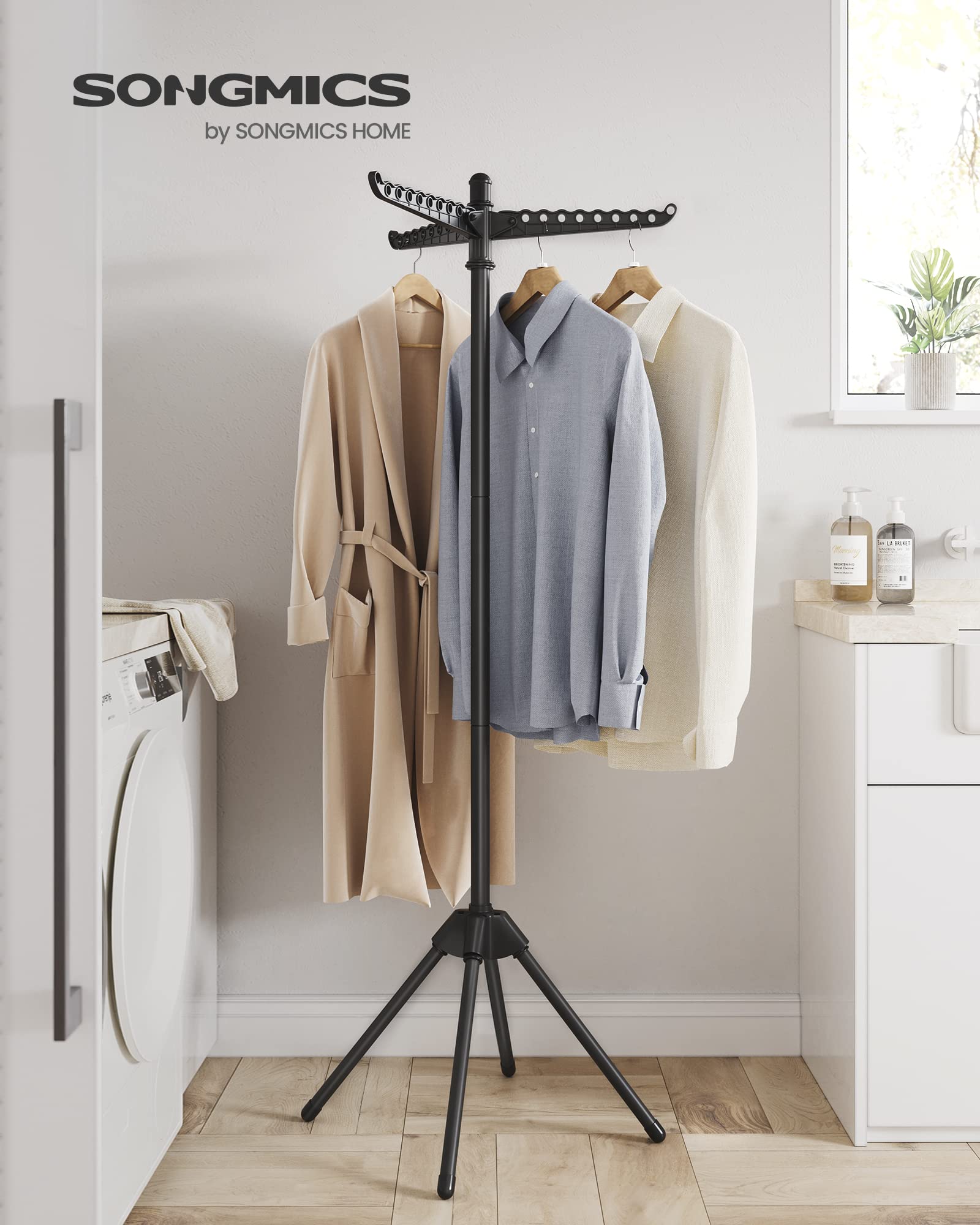 Foto 2 | Tendedero De Ropa Songmics Plegable 150 Cm De Acero Inoxidable - Venta Internacional.