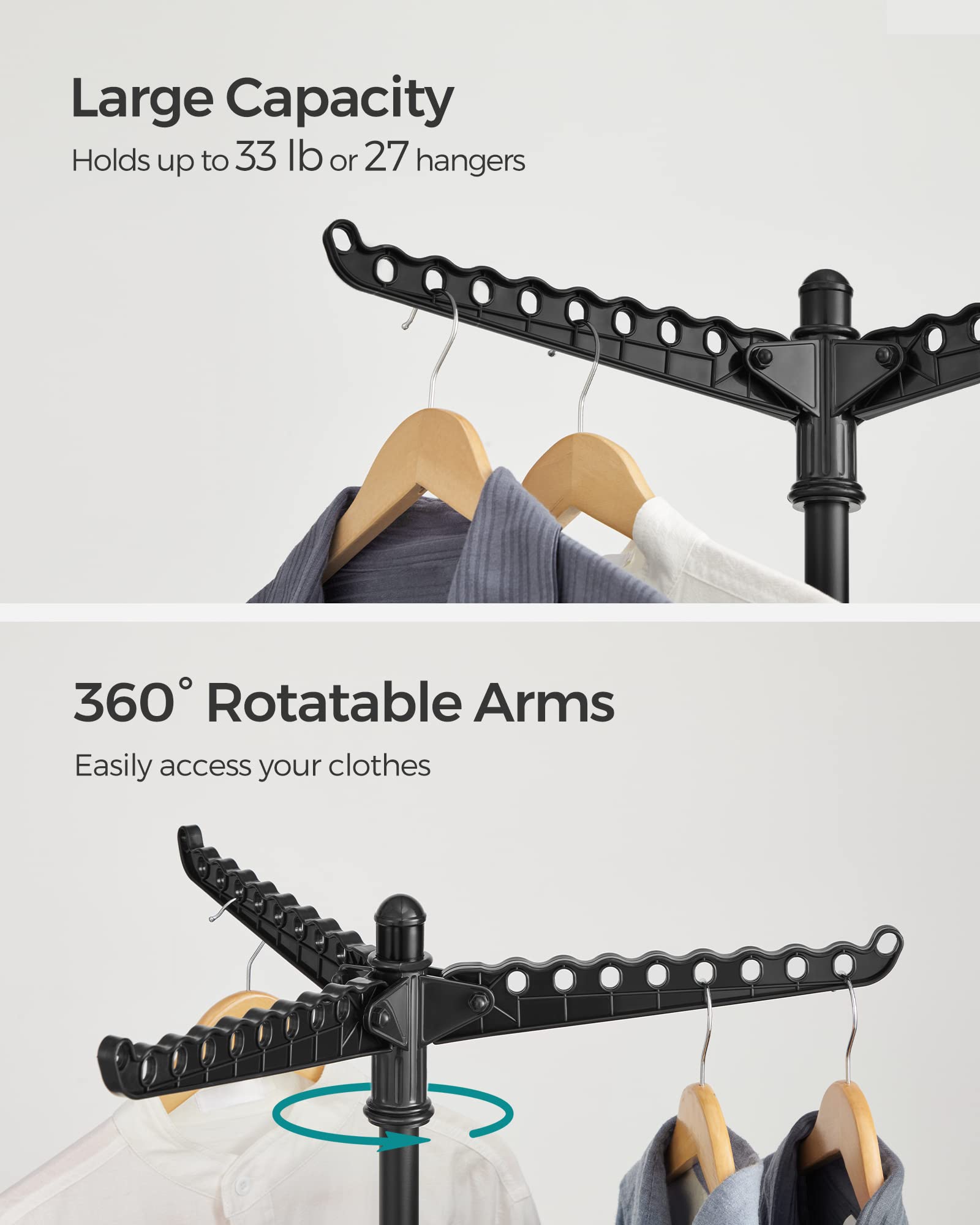 Foto 5 pulgar | Tendedero De Ropa Songmics Plegable 150 Cm De Acero Inoxidable - Venta Internacional.