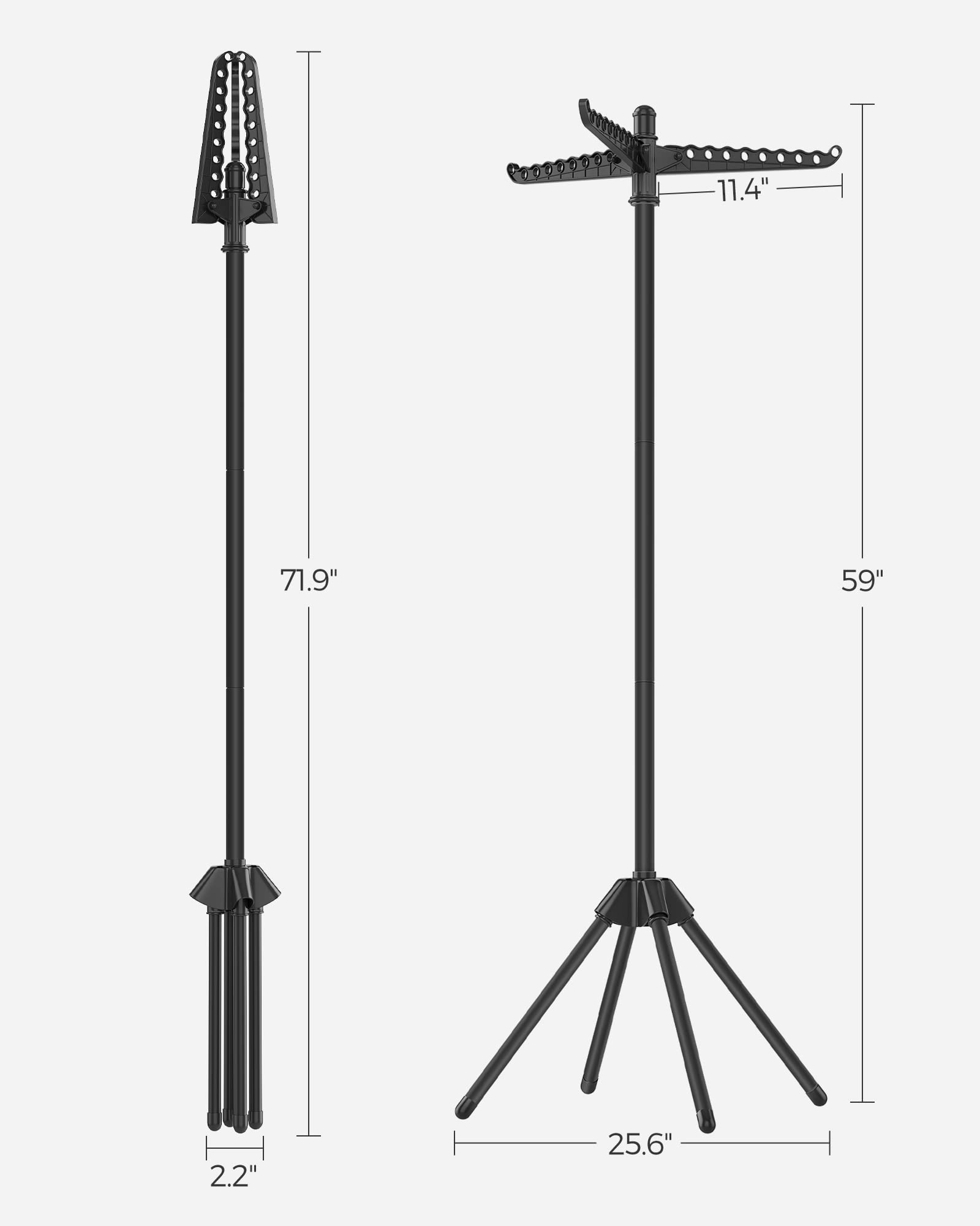 Foto 8 pulgar | Tendedero De Ropa Songmics Plegable 150 Cm De Acero Inoxidable - Venta Internacional.