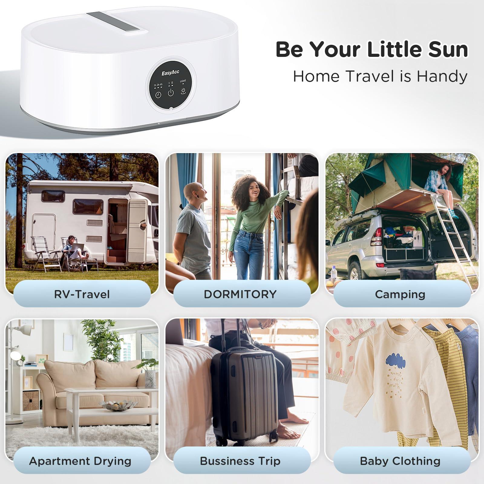 Foto 6 | Secadora De Ropa Easyacc Mejorada, 20 Minutos, 2 Horas, 600 W, 110 V - Venta Internacional.