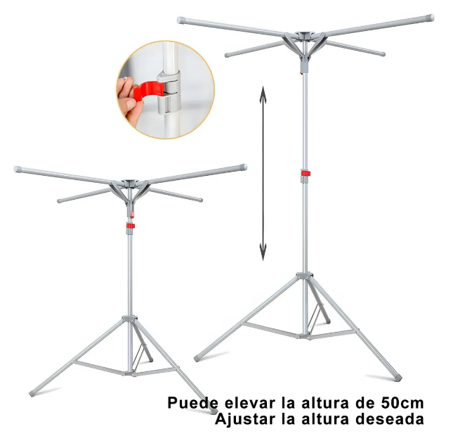 Foto 4 pulgar | Tendedero Xtellar Premium De Acero Inoxidable, Plegable Y Reforzado Con Sistema Trípode.