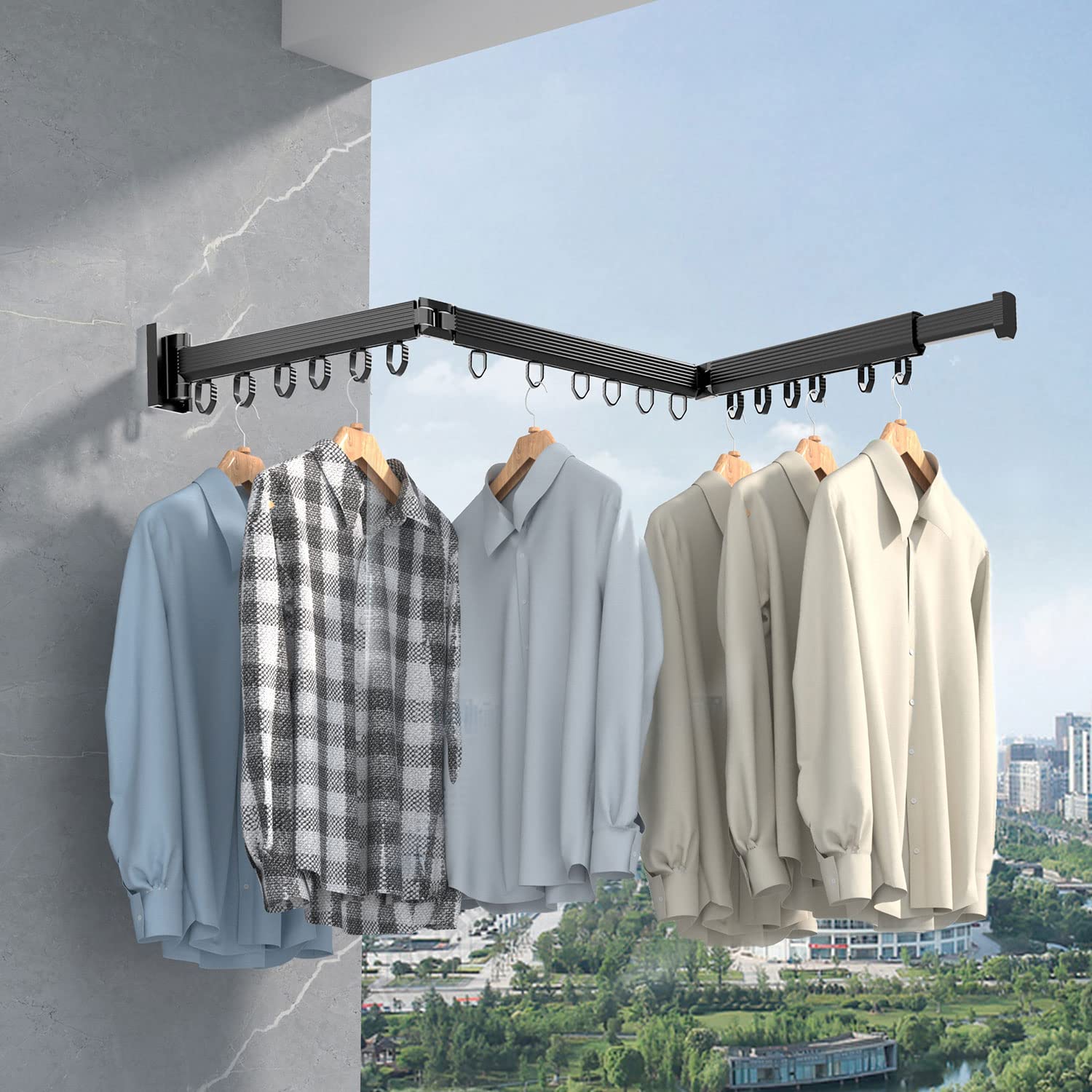 Foto 2 pulgar | Tendedero De Ropa Retráctil Kleverise Montado En La Pared - Venta Internacional.