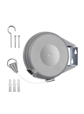 Foto 4 pulgar | Tender Ropa Colgador Pared Extensible Retráctil 12 Metros Color Gris