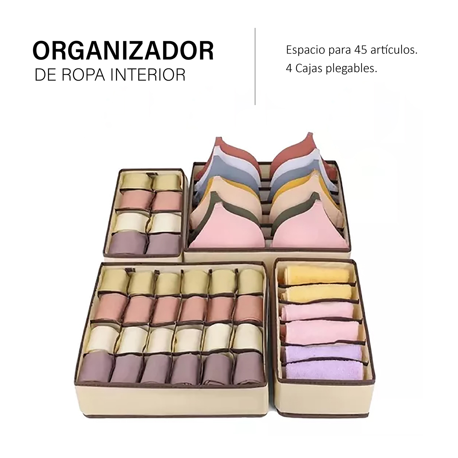 Foto 4 pulgar | Set De Organizador de Ropa Interior