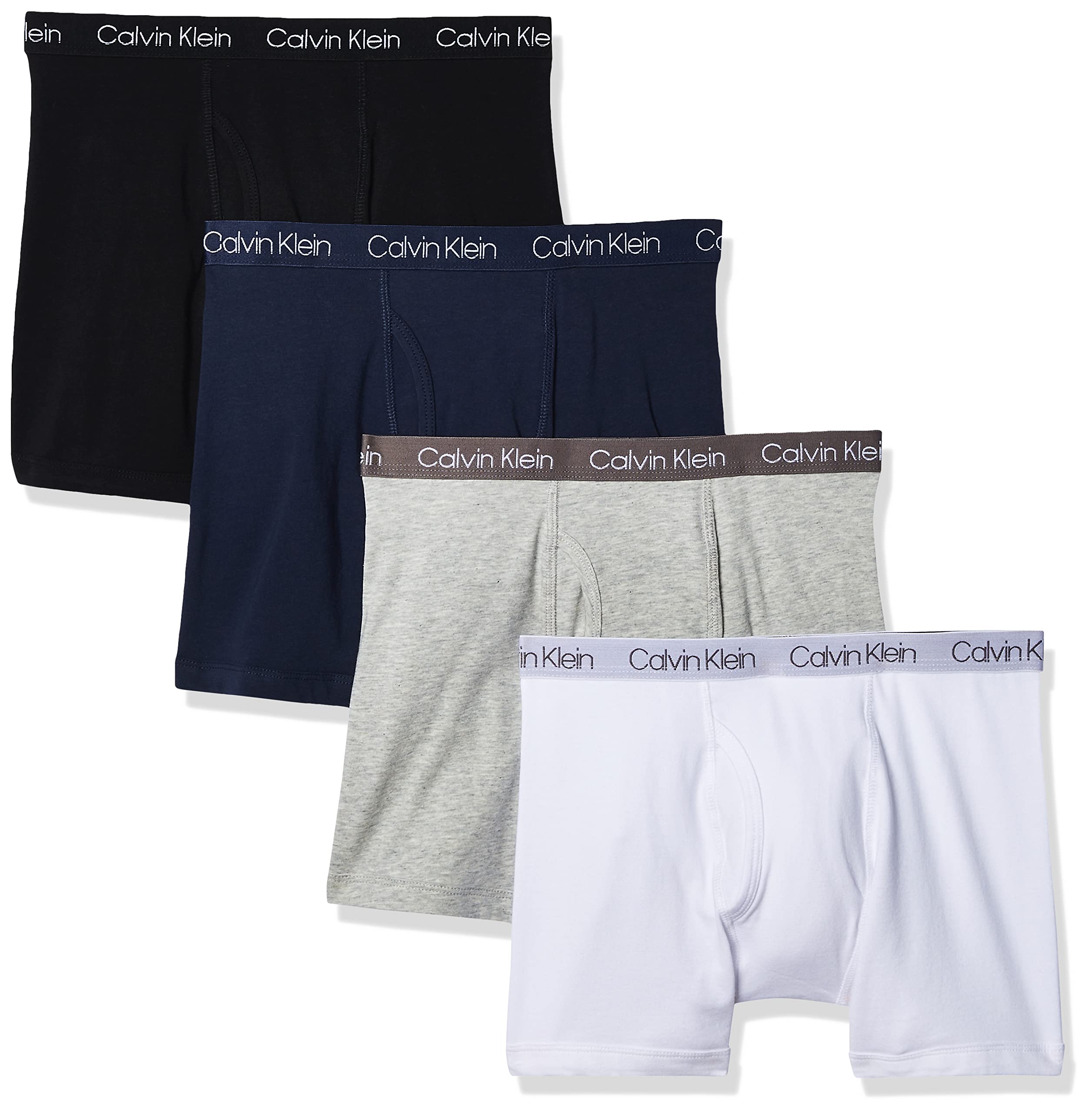 Calvin Klein Calzoncillos Bóxer Calvin Klein Para Niños, Tamaño Grande, Paquete De 4 - Venta Internacional.