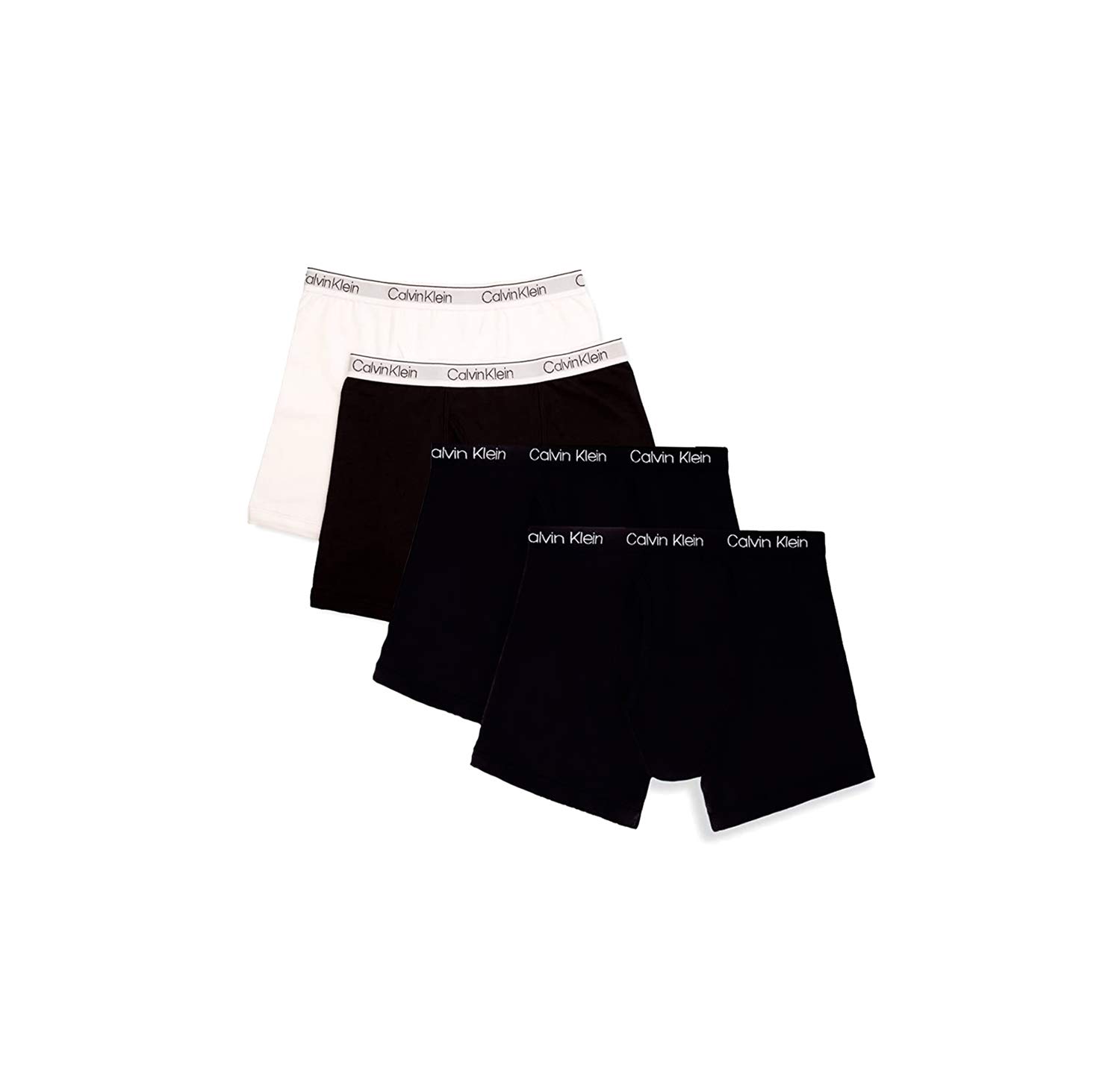 Calvin Klein Calvin Klein Calzoncillos Bóxer Para Niños, Paquete De 4 Unidades, Negro Y Blanco - Venta Internacional.