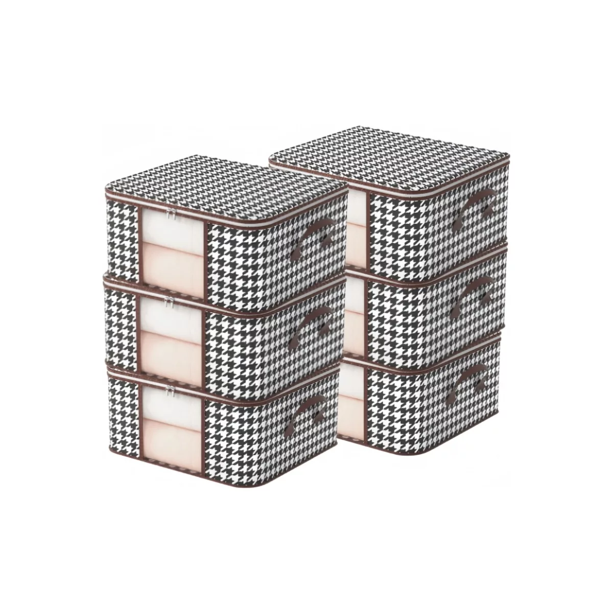 Foto 1 | Cajas de Almacenamiento Organizadoras 6 Piezas Marron