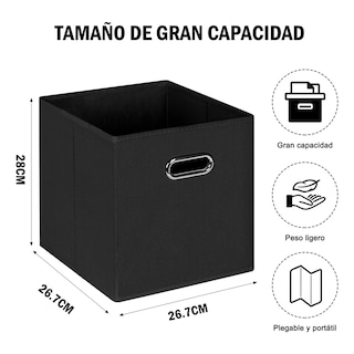 Foto 2 | Cajas Organizadores Plegables 6 Piezas Negro
