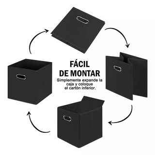 Foto 4 | Cajas Organizadores Plegables 6 Piezas Negro