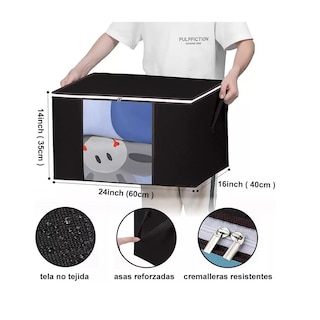 Foto 2 | Bolsa De Almacenamiento Plegable 4pzs Eo Safe Imports Esi-18113 Negro