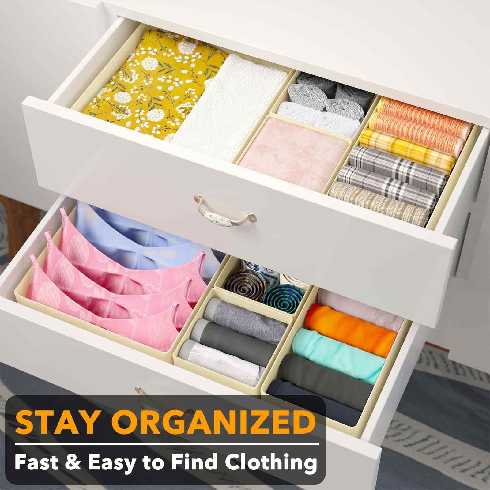 Foto 4 pulgar | Organizador De Cajones Spaceaid Para Ropa, Paquete De 18, Color Beige - Venta Internacional.