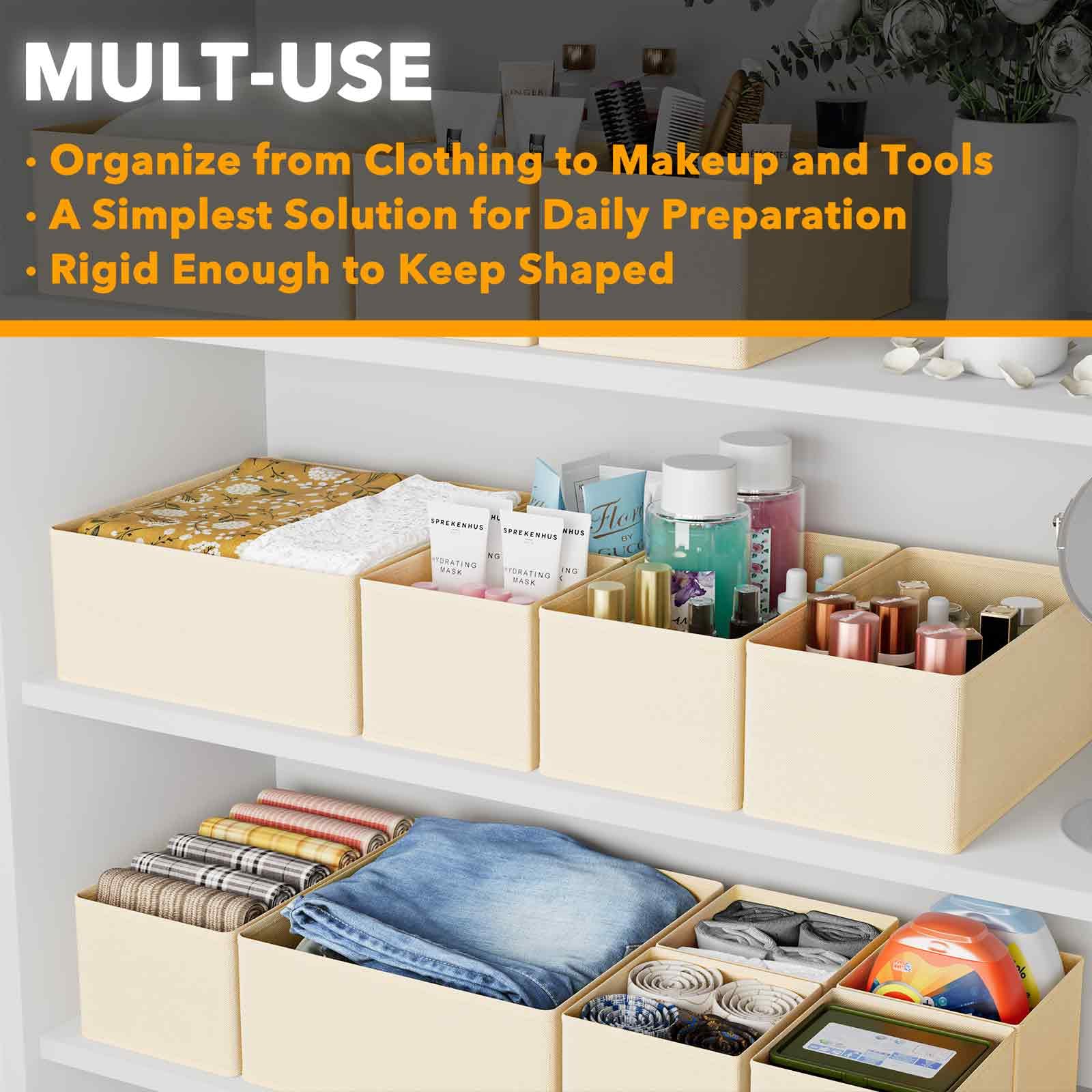 Foto 5 pulgar | Organizador De Cajones Spaceaid Para Ropa, Paquete De 18, Color Beige - Venta Internacional.
