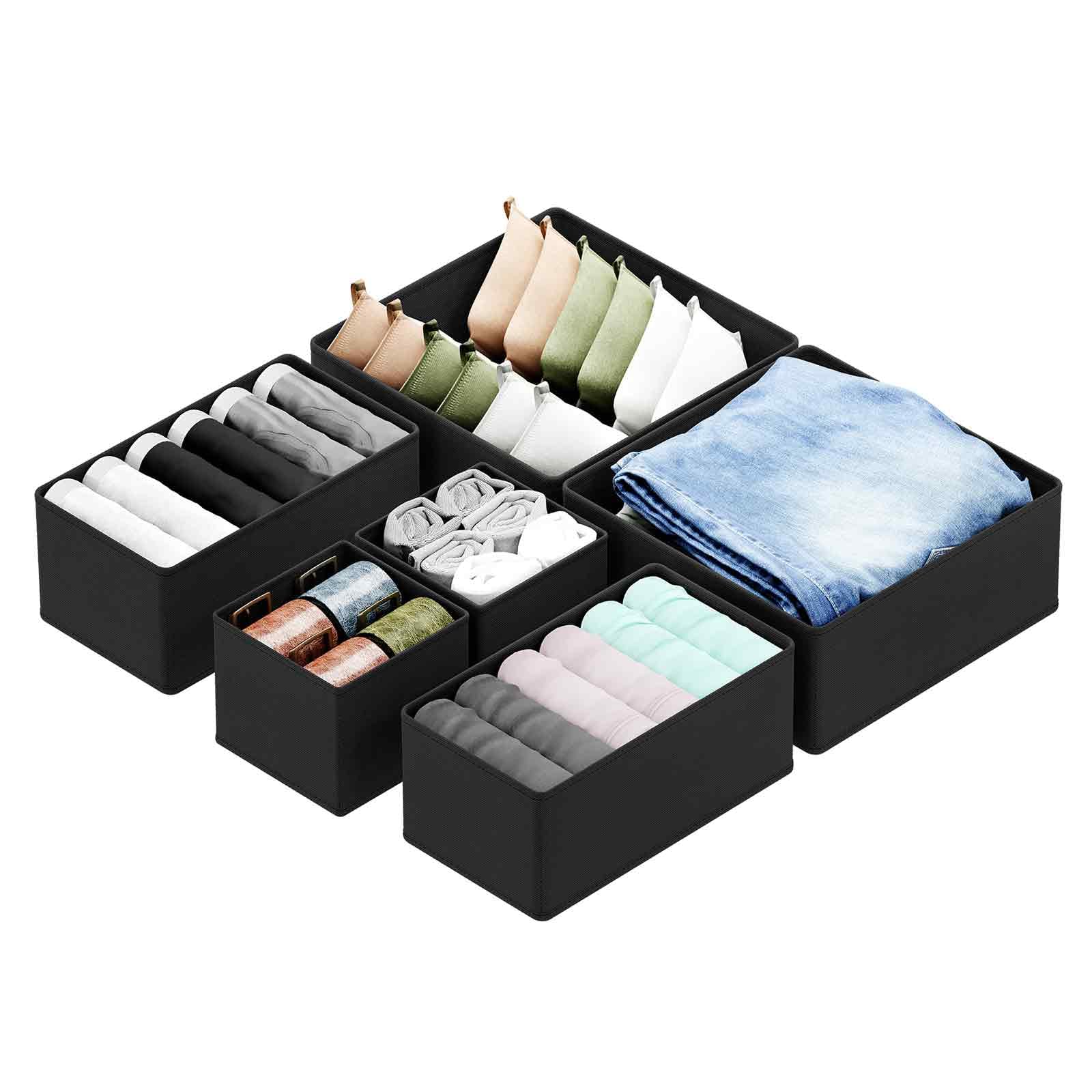Foto 2 pulgar | Organizador De Cajones Spaceaid Para Ropa, Paquete De 6 (negro) - Venta Internacional.