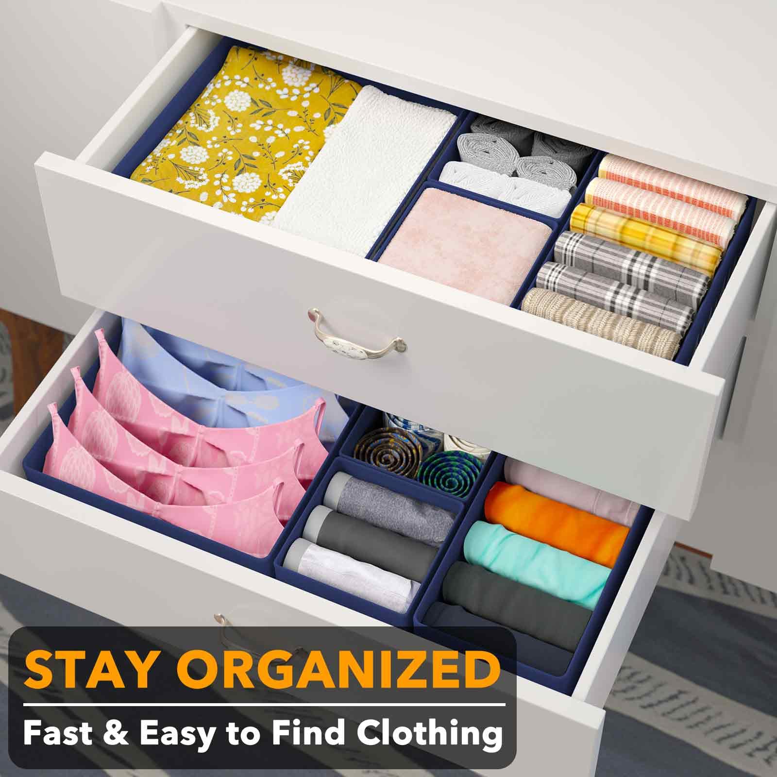 Foto 3 | Organizador De Cajones Spaceaid Para Ropa, Paquete De 12 (azul) - Venta Internacional.