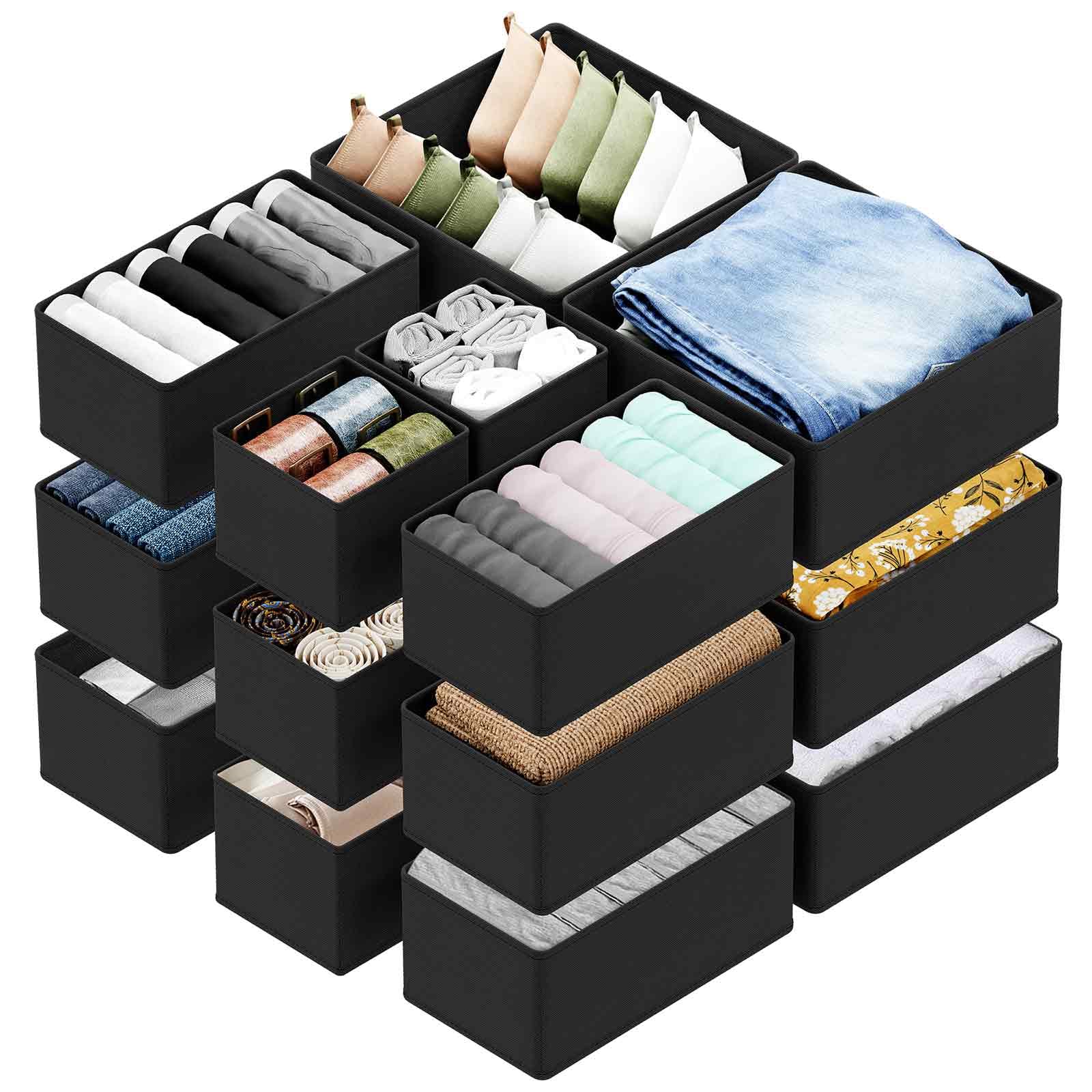 Foto 2 pulgar | Organizador De Cajones Spaceaid Para Ropa, Paquete De 18 (negro) - Venta Internacional.
