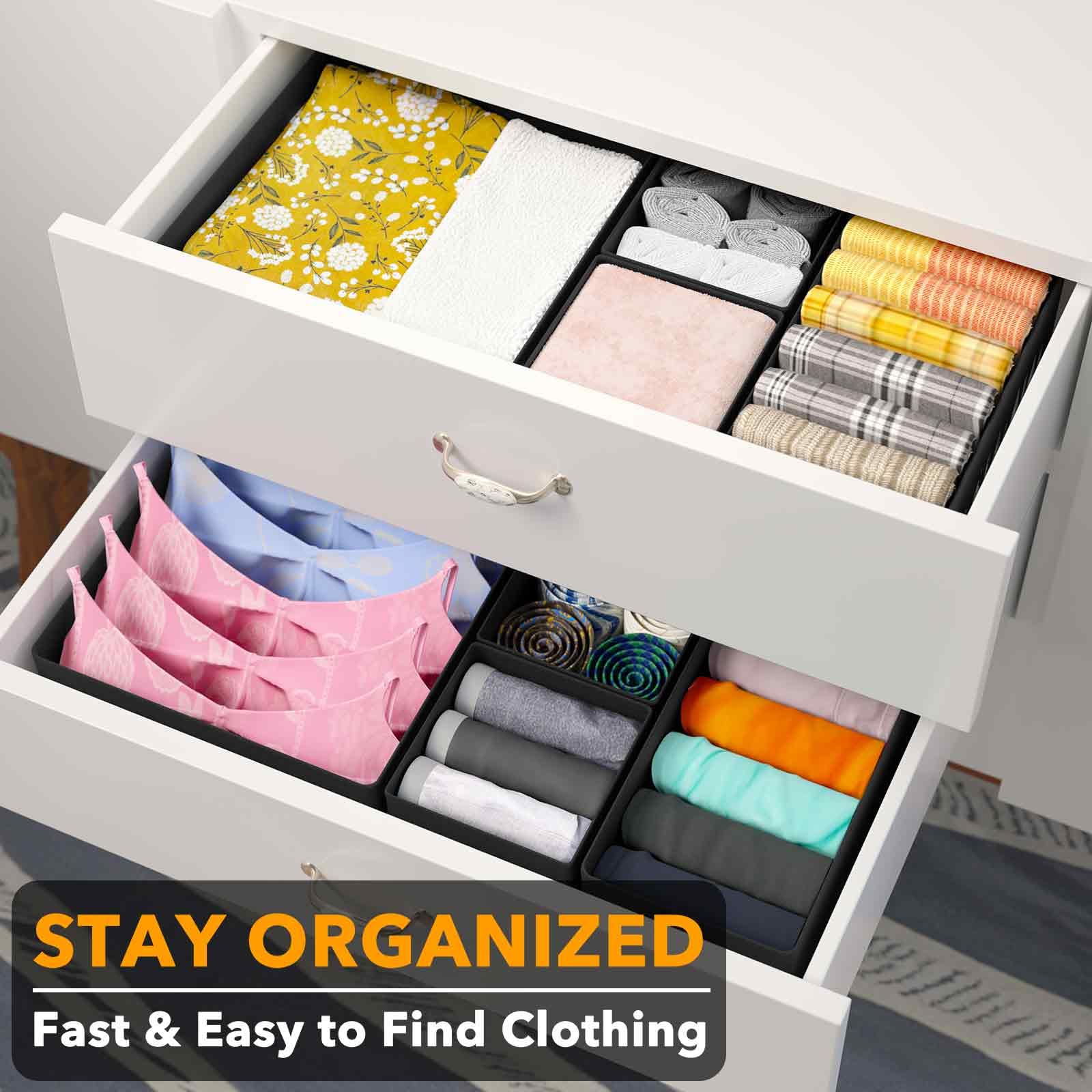 Foto 4 pulgar | Organizador De Cajones Spaceaid Para Ropa, Paquete De 18 (negro) - Venta Internacional.
