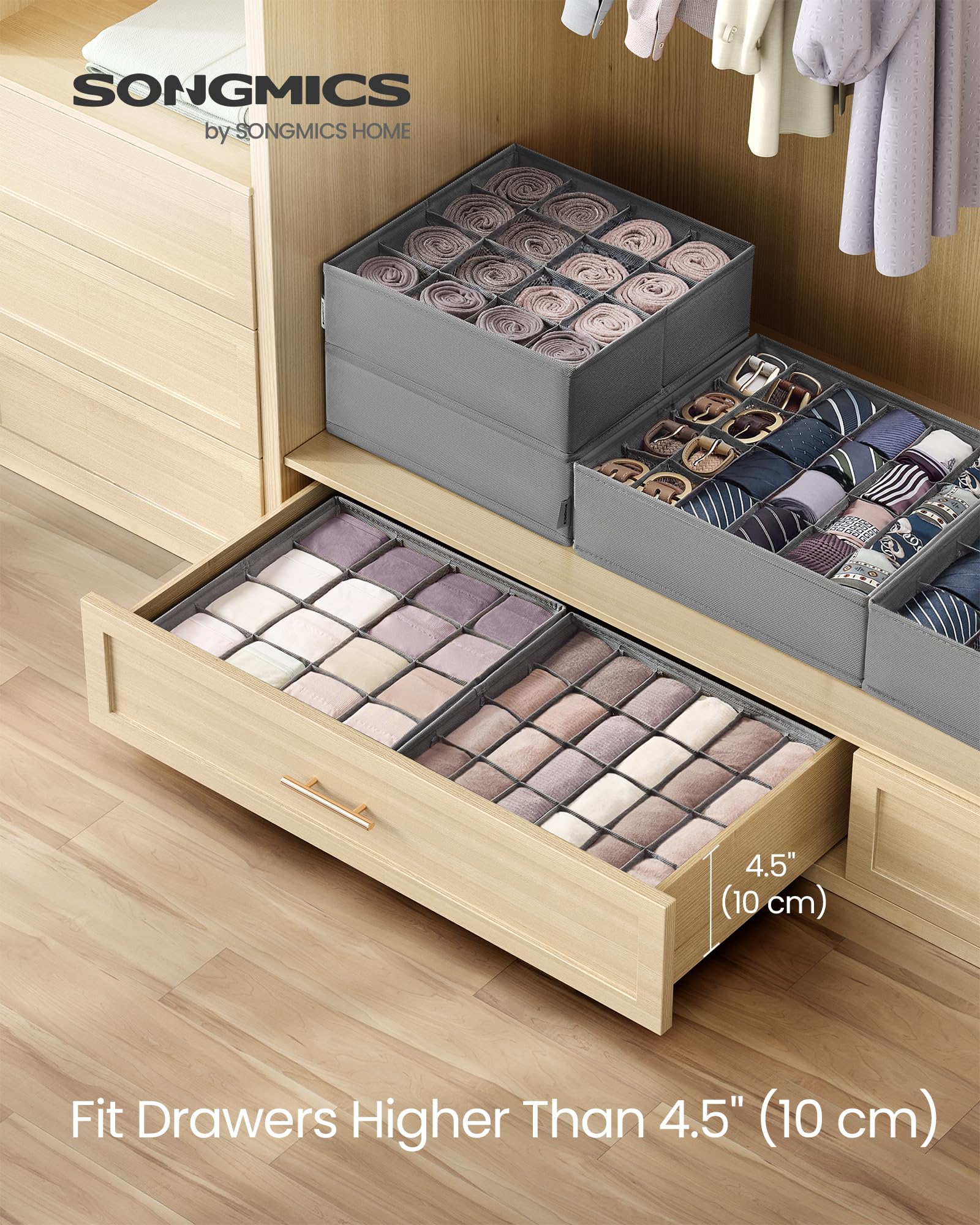 Foto 3 pulgar | Organizadores De Cajones Songmics Para Ropa Interior, 80 Celdas, 30 X 30 X 10 Cm - Venta Internacional.