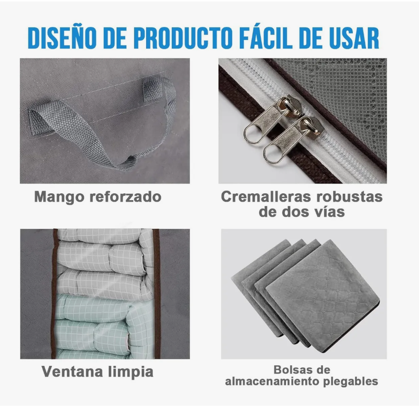 Foto 5 pulgar | 6 Bolsas De Almacenamiento Para Guardar Ropa Y Edredones