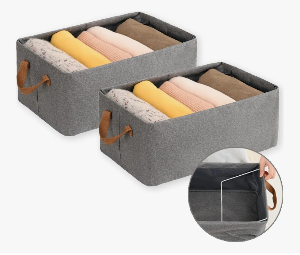 Foto 1 | 2 Cajas Organizador Plegable Armazón Metálico Hogar, Ropa