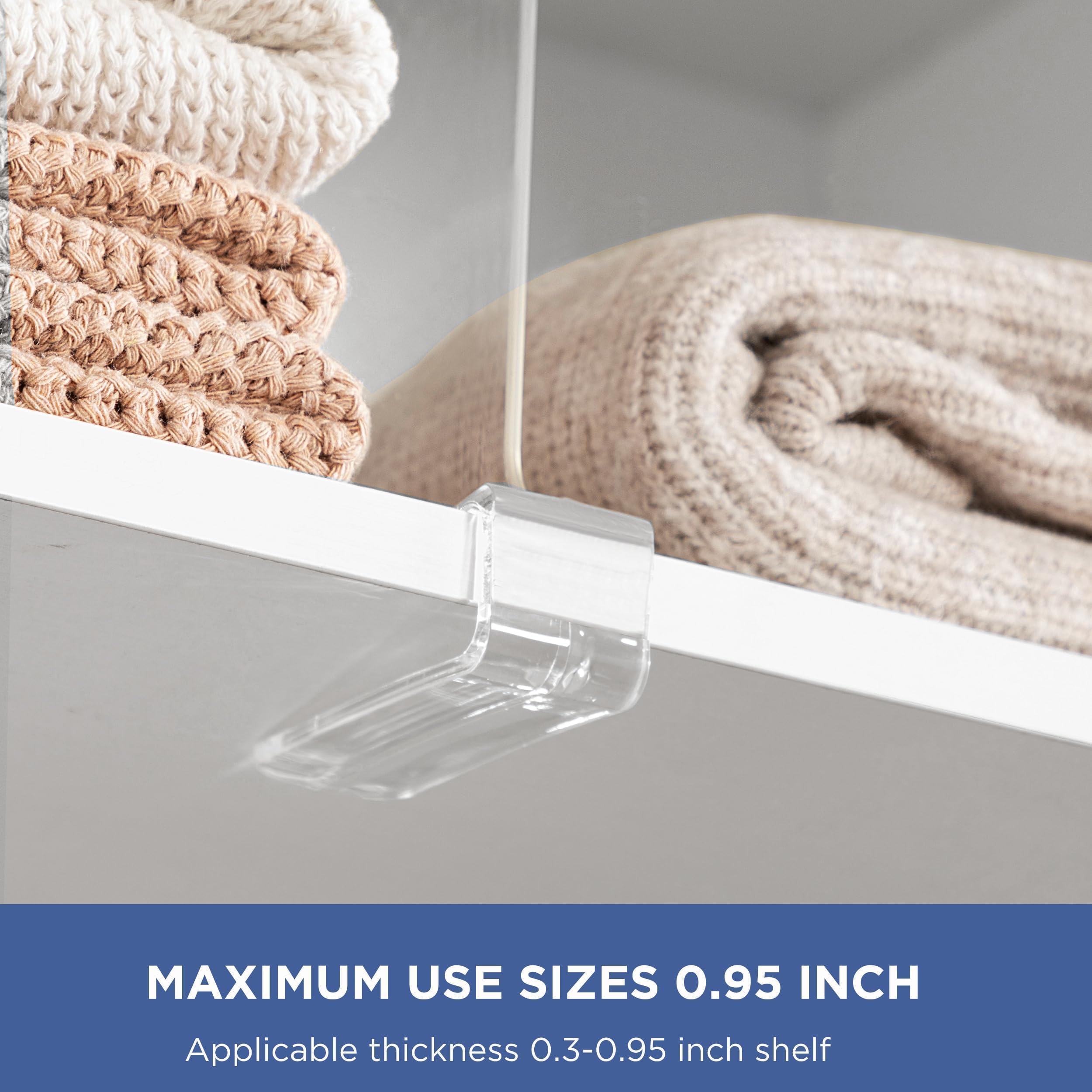 Foto 4 | Separadores De Estantes Hblife  Acrílico Transparente  Para Armario  Paquete De 8 - Venta Internacional.