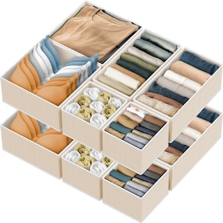 Foto 1 | Set Organizador De Cajones Simple Houseware Plegable 12 Unidades Color Beige - Venta Internacional.
