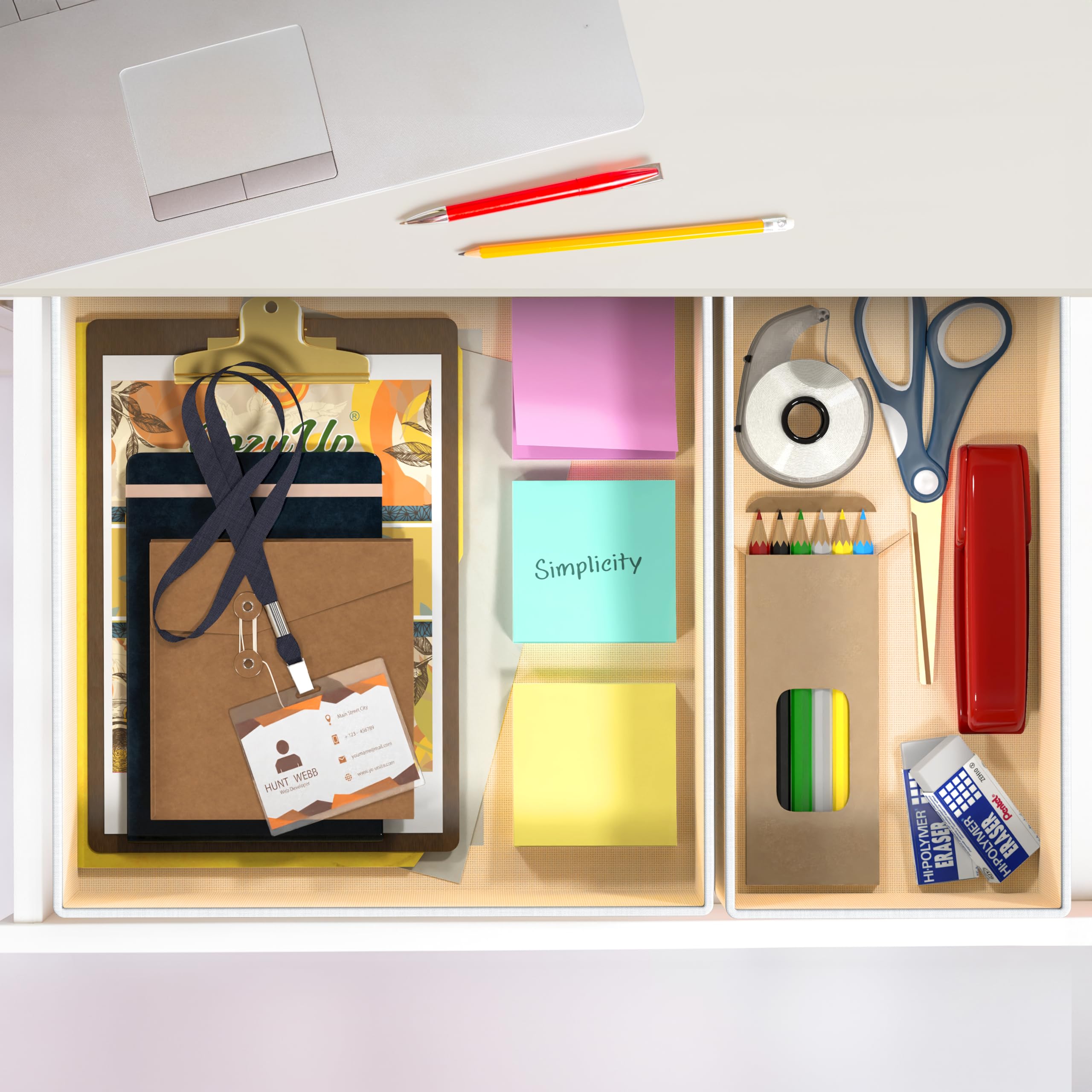 Foto 7 pulgar | Set Organizador De Cajones Simple Houseware  Plegable  12 Unidades  Color Beige - Venta Internacional.