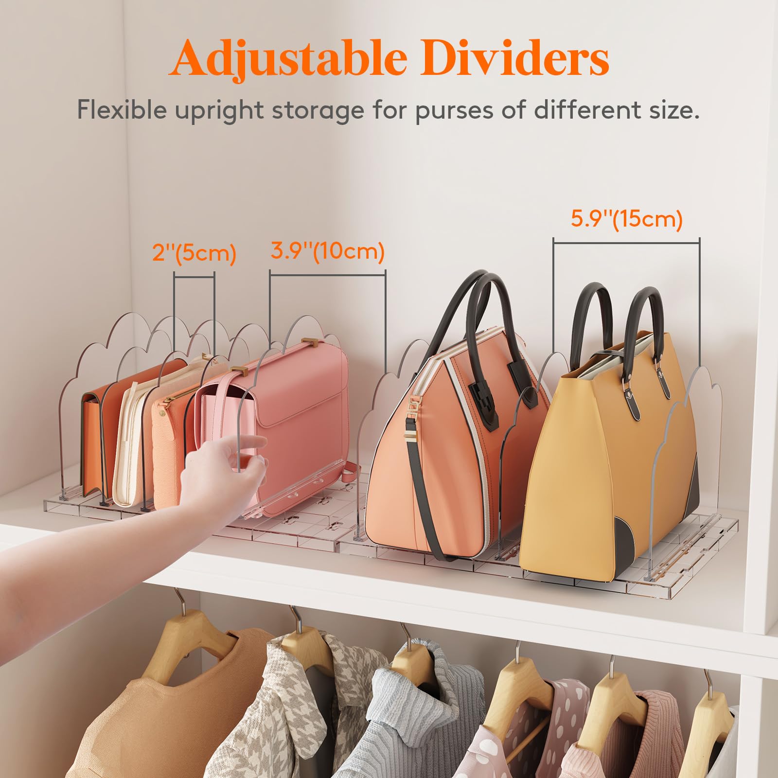Foto 6 pulgar | Organizador De Monederos De Plástico Lifewit Para Armario Con Estante Ajustable - Venta Internacional.