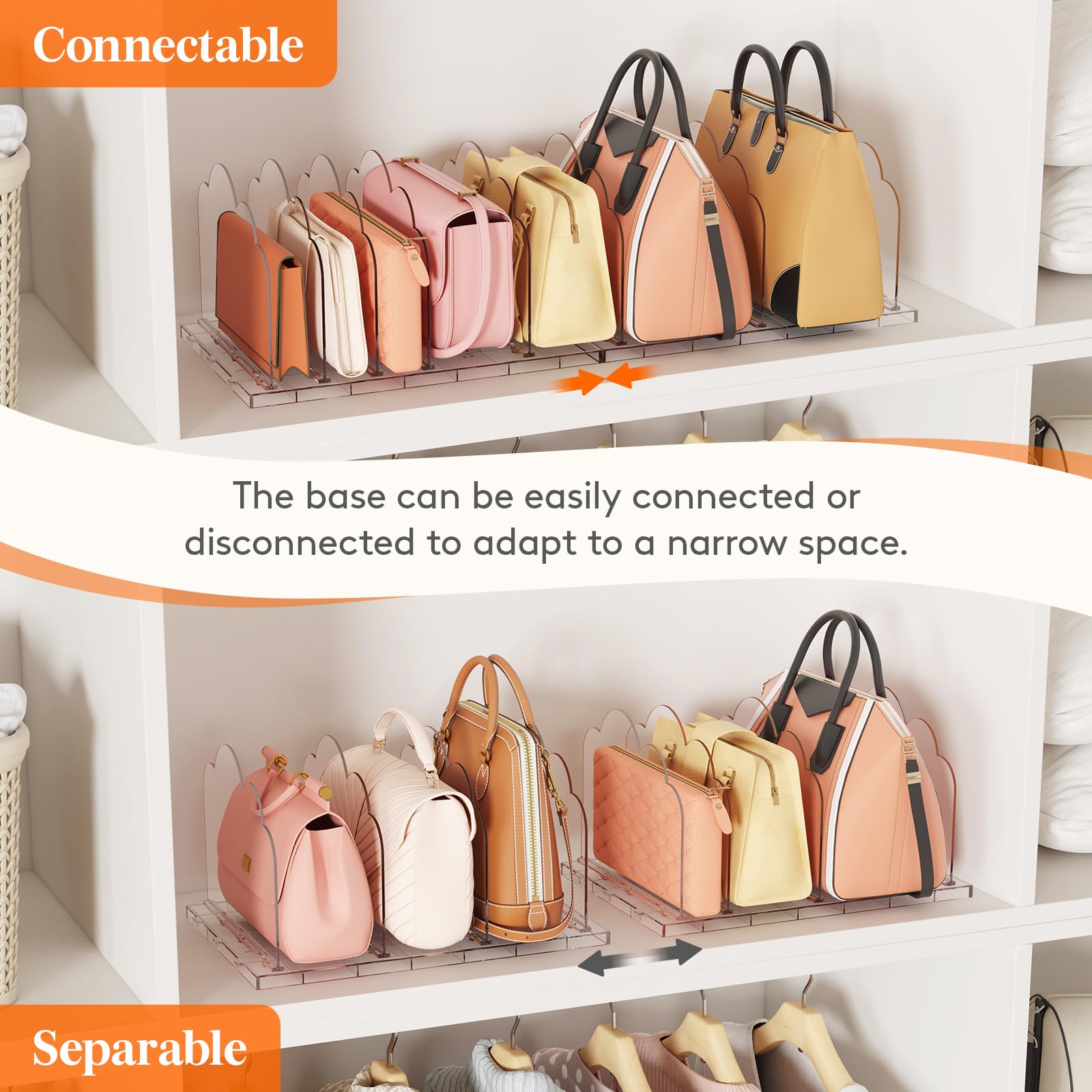 Foto 6 | Organizador De Monederos De Plástico Lifewit Para Armario Con Estante Ajustable - Venta Internacional.