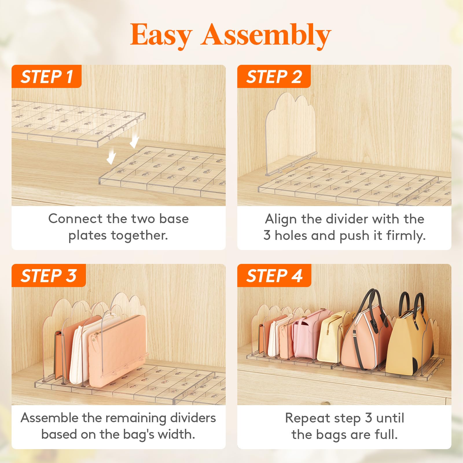 Foto 7 | Organizador De Monederos De Plástico Lifewit Para Armario Con Estante Ajustable - Venta Internacional.