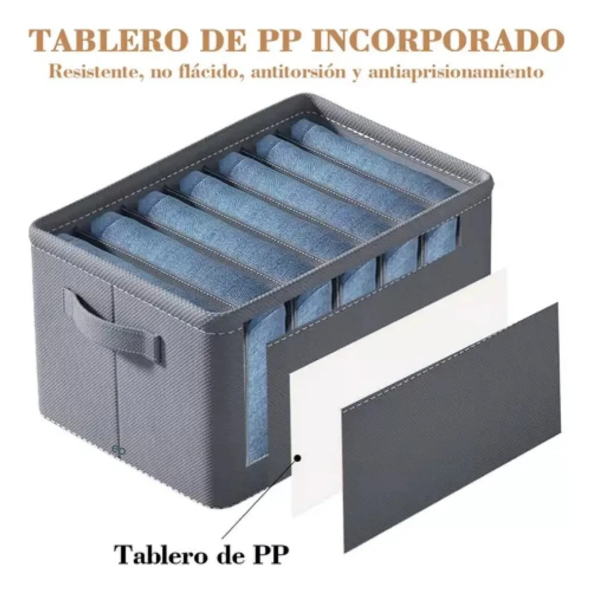Foto 4 | 4pzs Organizador De Ropa De Armario Para Jeans  Eo Safe Imports Esi-20497 Gris