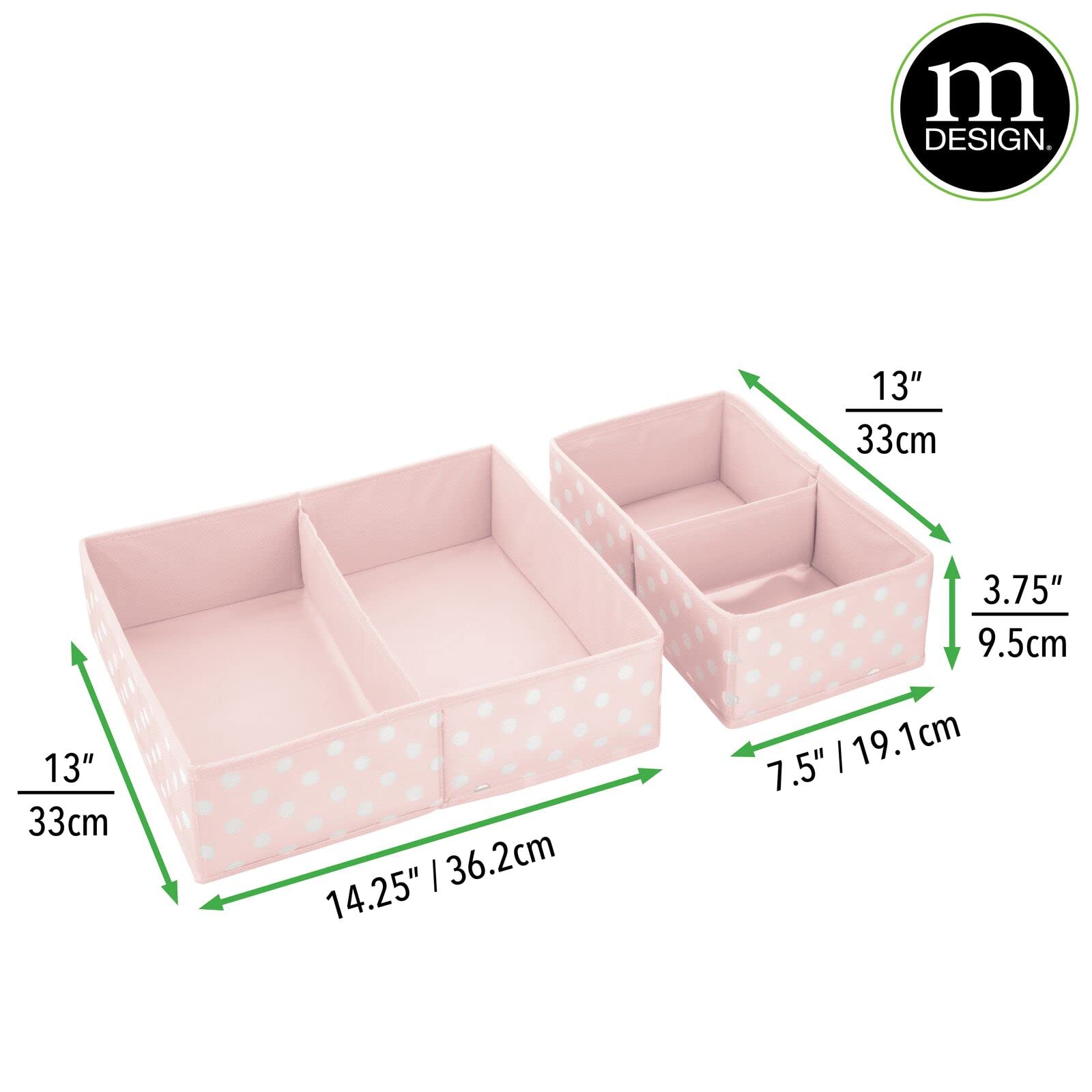 Foto 5 pulgar | Cajoneras Organizadoras Mdesign Para Bebés Y Niños  Color Rosa Y Blanco - Venta Internacional.