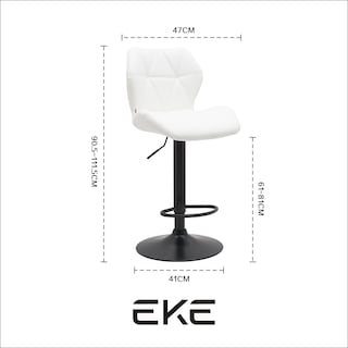 Foto 3 | Banco EKE Life Home 2040 Blanco Giratorio Moderno con Respaldo para Cocina o barra