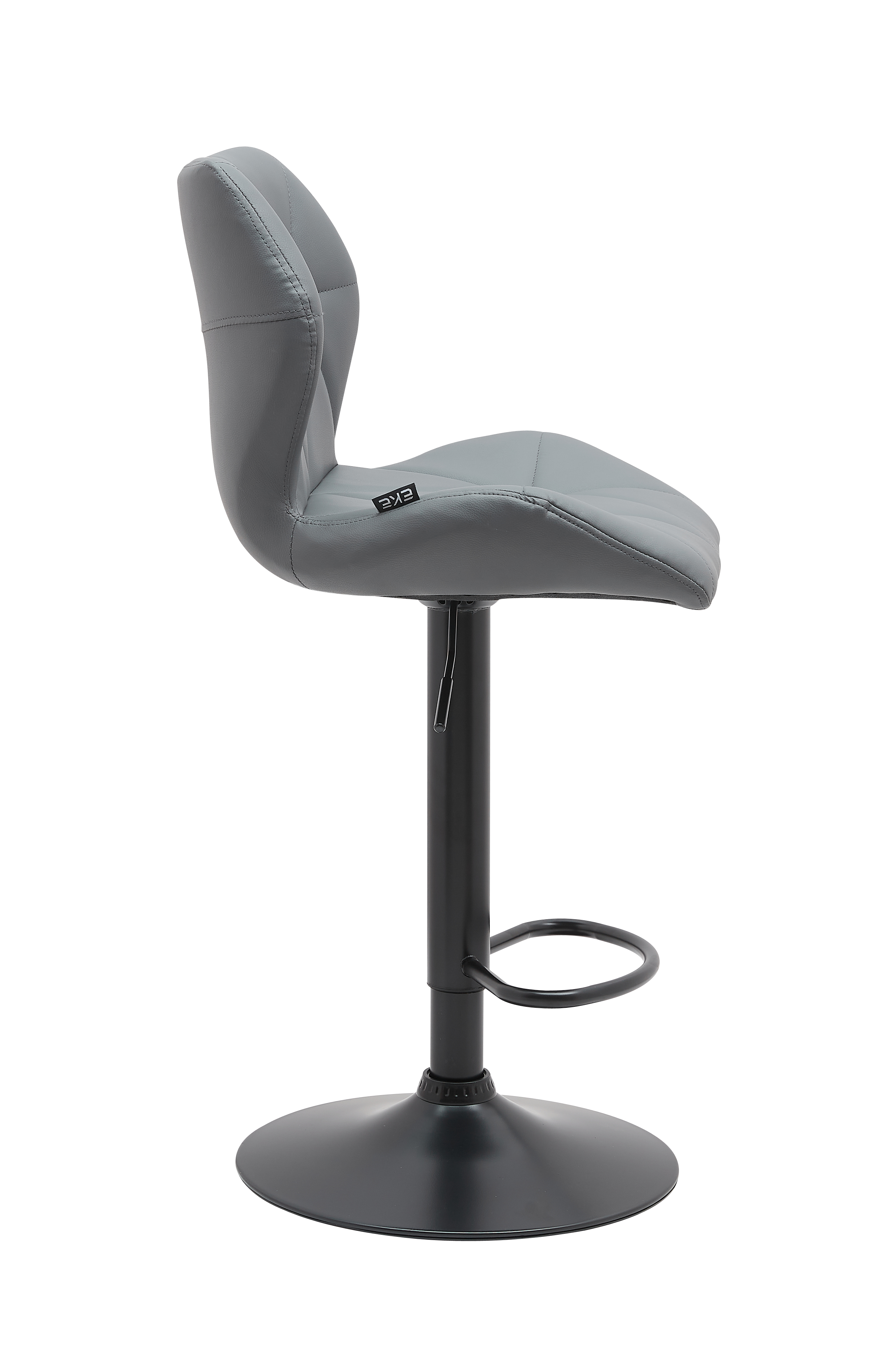 Foto 4 pulgar | Banco EKE Life Home 2040 Gris Giratorio Moderno con Respaldo para Cocina o Barra