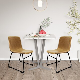 Foto 8 | Set de 2 Sillas de Comedor Phoenix Mundoin Tapizado Pu Acero color Café